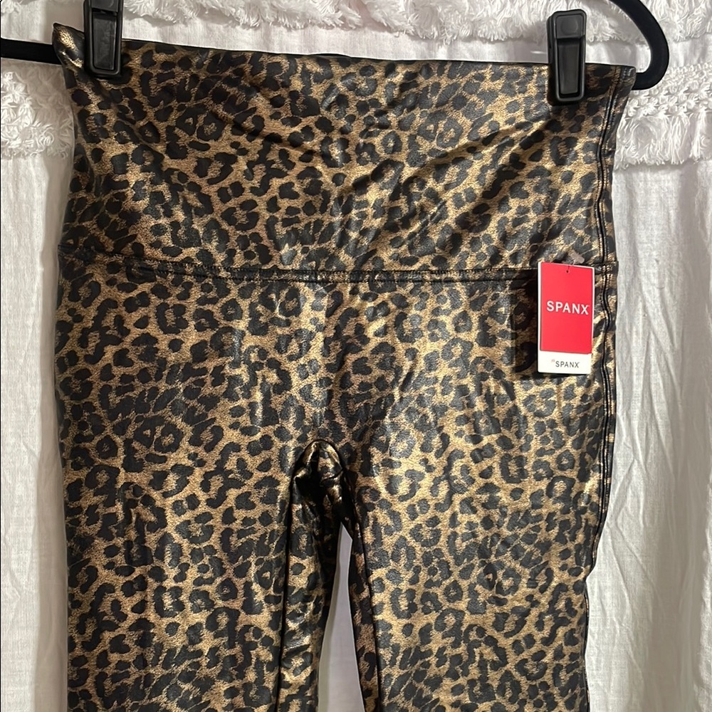 SPANX Metallic Animal Print Leggings